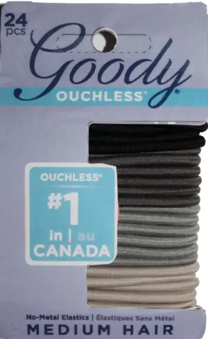 Goody Ouchless No Metal Black Elastics