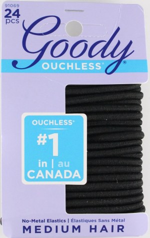 Goody Ouchless No Metal Black Elastics