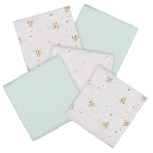 Gerber® 5-Pack Receiving Blankets - Blue Princess