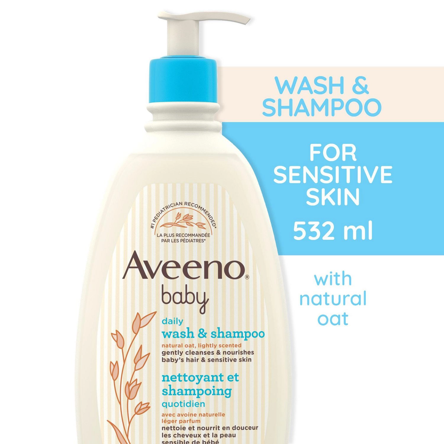 Aveeno Baby, Cleanse & Nourish, Daily Wash & Shampoo 532 ml