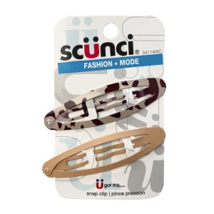 Scunci Leopard Snap Clips