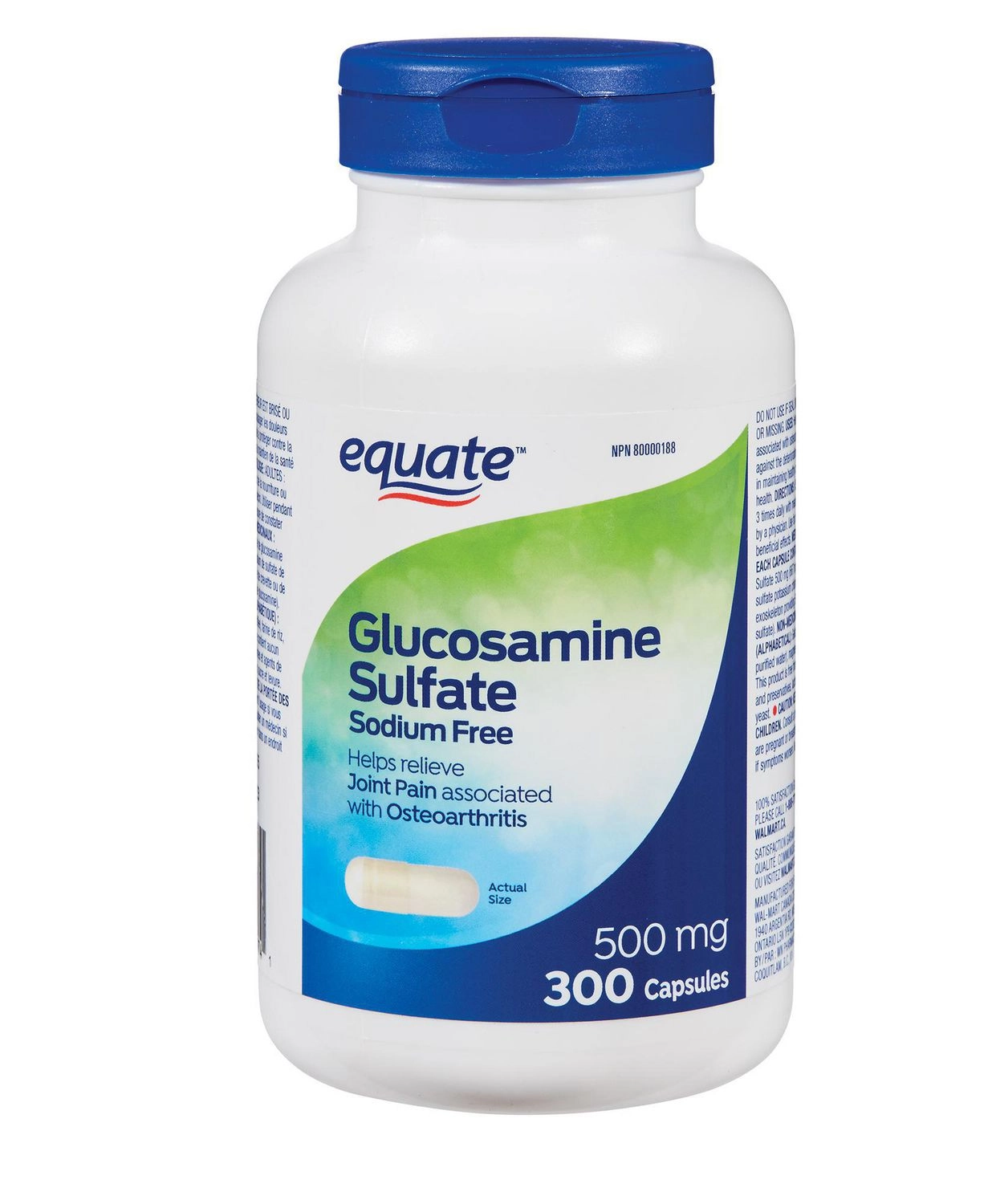 Equate Glucosamine Sulfate 500mg 300 capsules