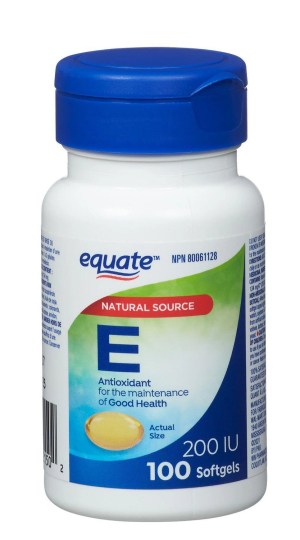 Equate Vitamin E 200IU Natural Source 100 Softgels
