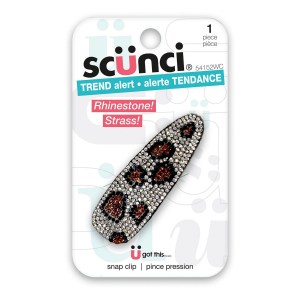 Scunci Rhinestone Leopard Clip