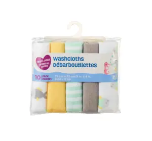 Parent's Choice 10-Pack Washcloth Set