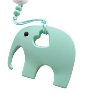 Tiny Teethers Silicone Elephant Teether and Clip