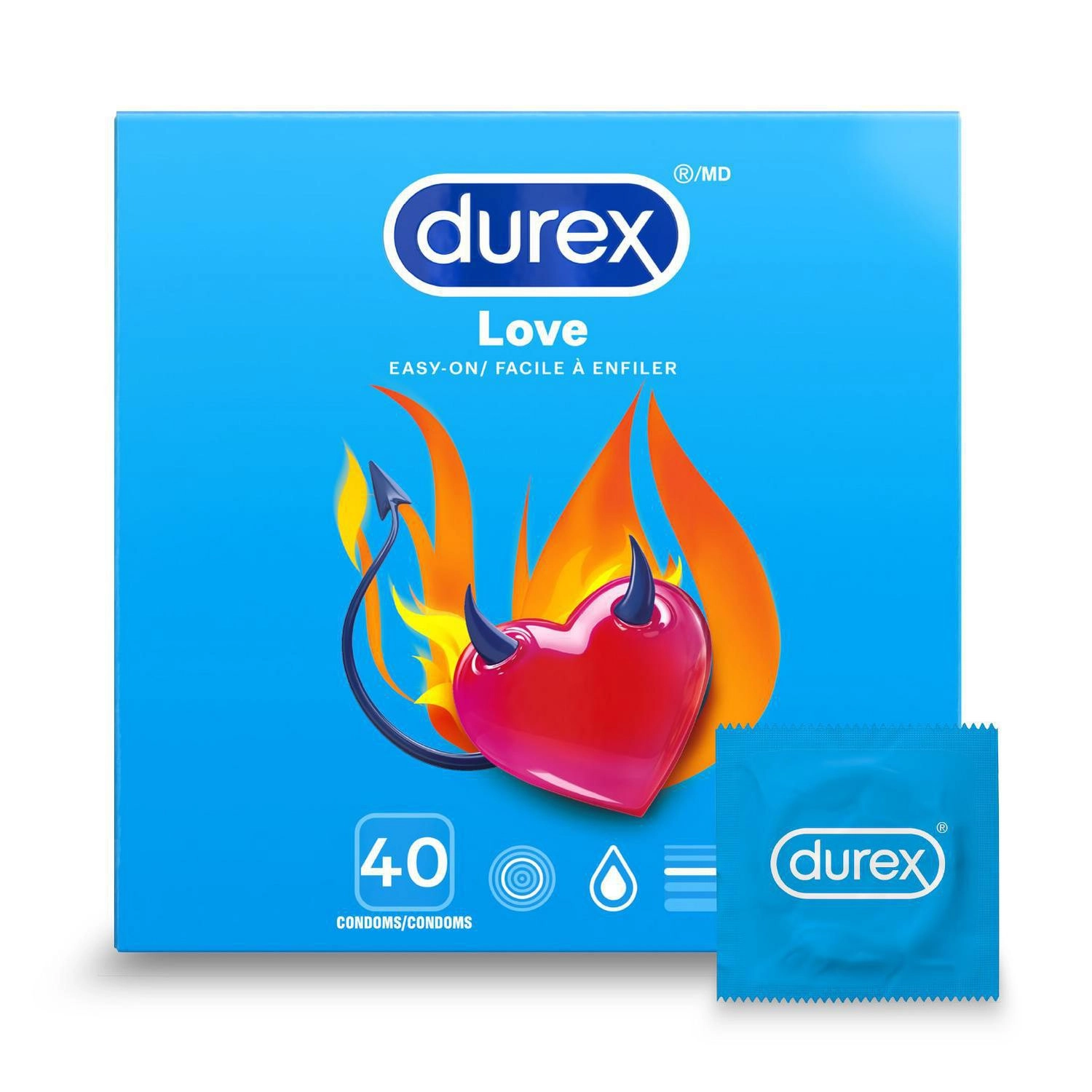 Durex Love Easy-On Shape Condoms - Pack of 40