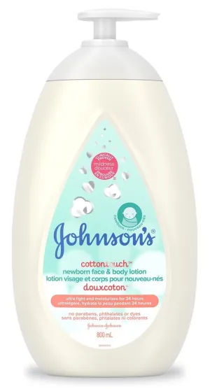 Johnson's CottonTouch Newborn Baby Face and Body Lotion 800 mL