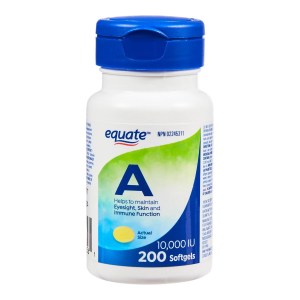 Equate Vitamin A 10,000IU 200 Softgels