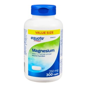 Equate Magnesium 250mg Value Size 300 caplets