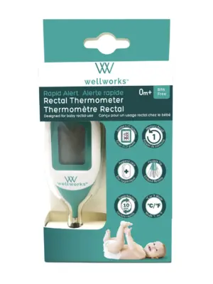 Wellworksâ„¢ Rapid Alert Rectal Thermometer
