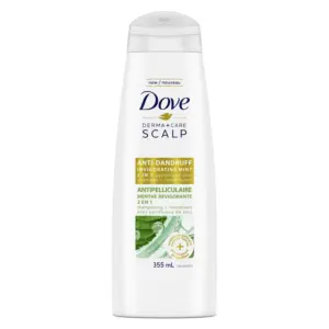 Dove Derma+Care Scalp Anti-Dandruff Invigorating Mint 2 in 1 Shampoo and Conditioner 355 mL