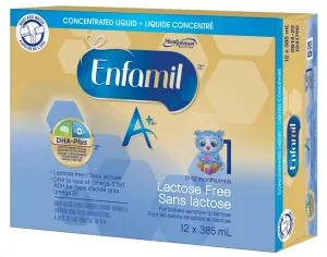 Enfamil A+® Lactose Free Baby Formula, Concentrated Liquid 12x385 mL