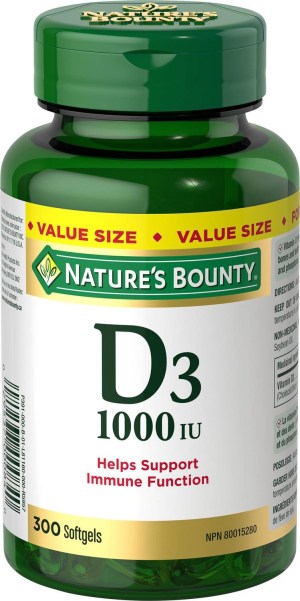Vitamin D3 1000IU 300 Softgels