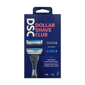 Dollar Shave Club 1x6-Blade vs 1x4-Blade Razor Starter Set