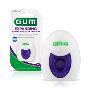 GUM Expanding Waxed Dental String Floss - 40M