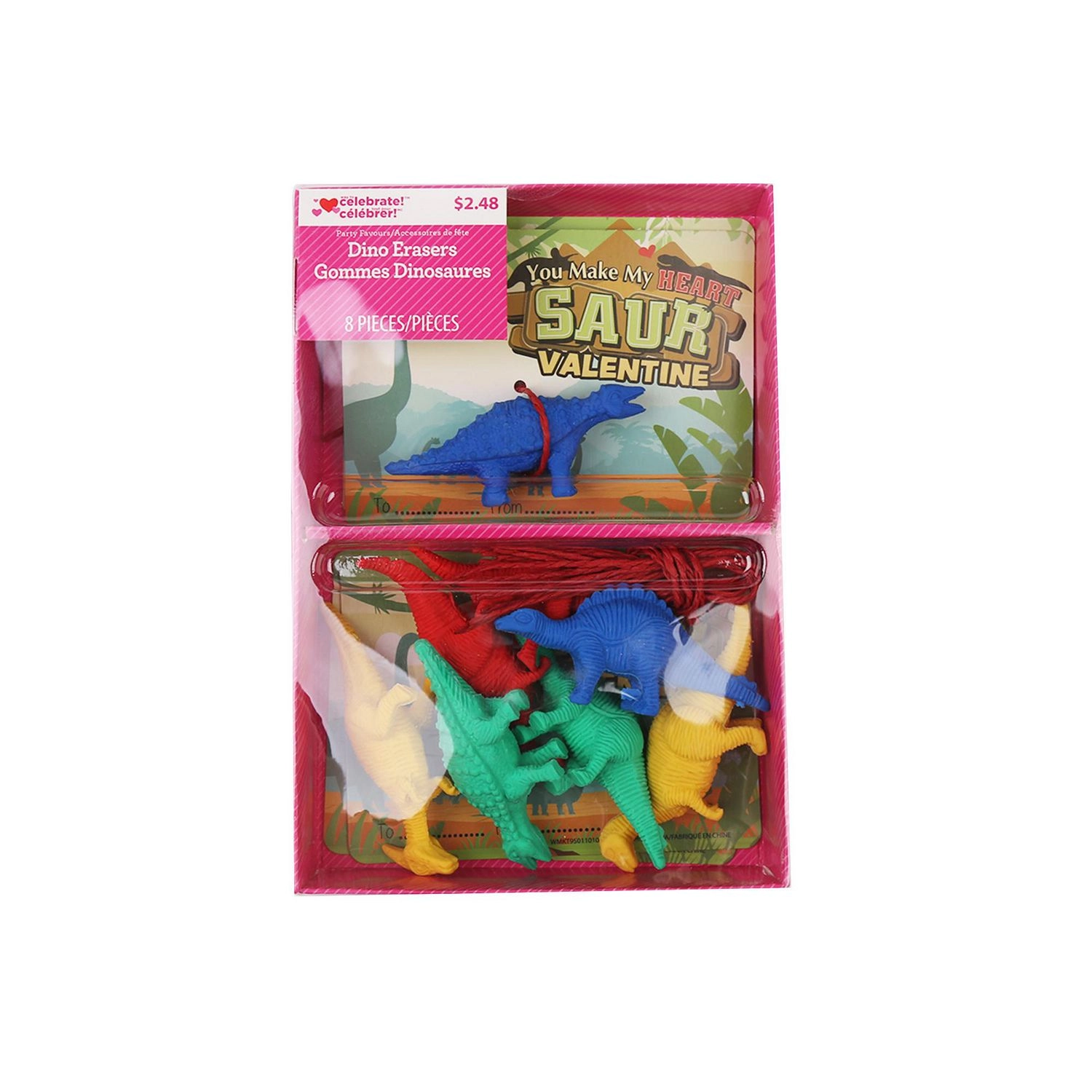 Dino Erasers - Party Favors for Valentine's Day