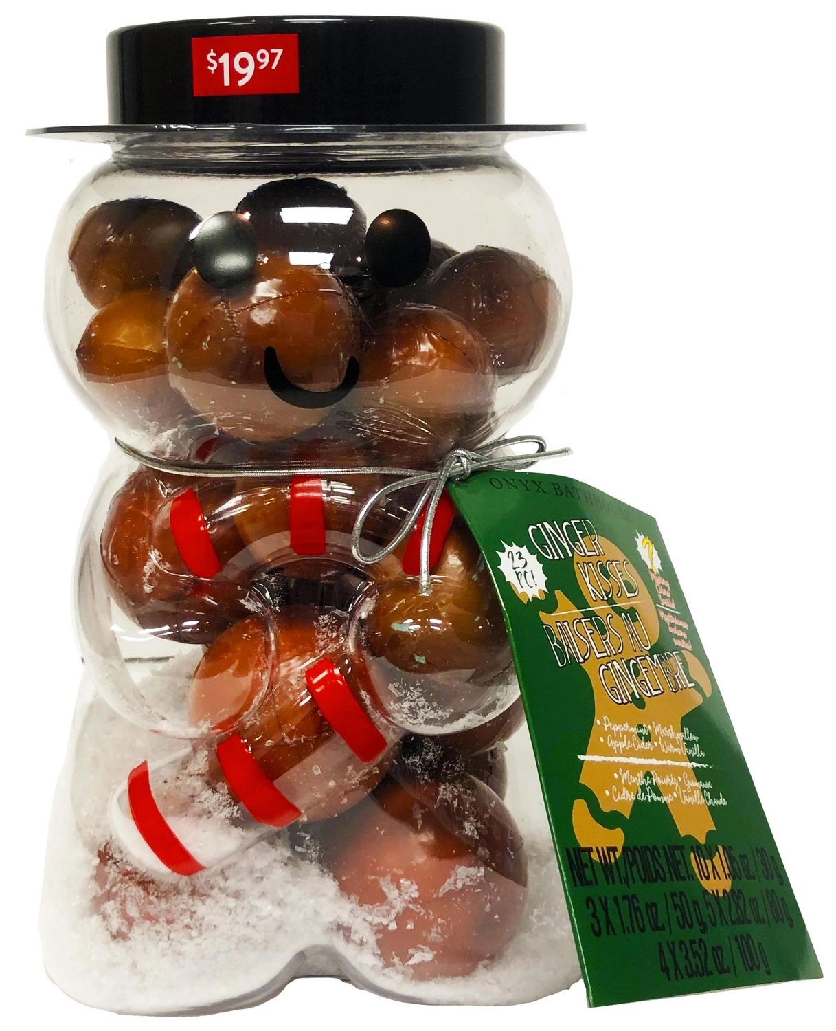 Onyx Bathhouse Gingerbread Man 23pc Bath Bomb Holiday Gift Set 50 g
