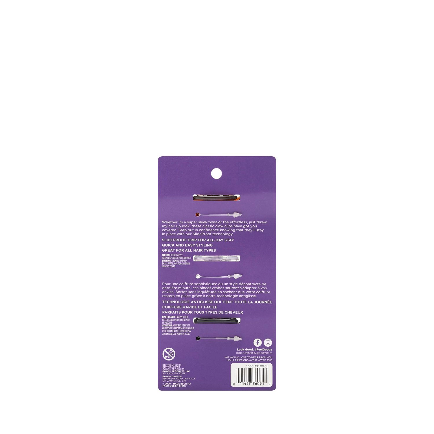 Goody Large Claw Clips 3pc