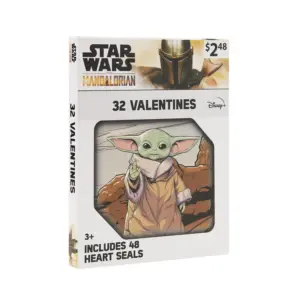 Star Wars Mandalorian Valentine Cards, 32 Count