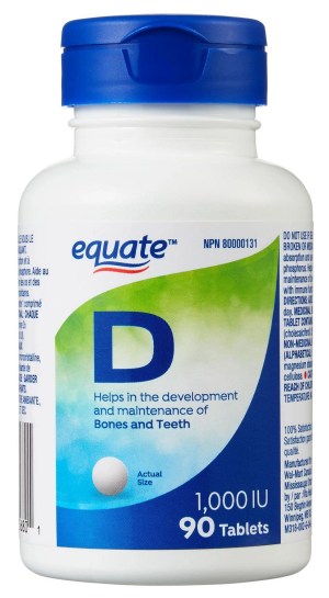 Equate Vitamin D 1000 IU - 90 Tablets 90 Tablets