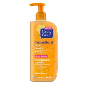 Clean & Clear Morning Burst Facial Cleanser - Vitamin C & Ginseng - Non Comedogenic & Oil Free - Citrus Fragrance, 354mL 354 mL