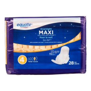 Equate Overnight Absorbency Maxi Pads