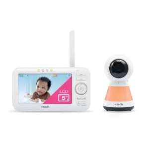VTech VM5255 5â€ Digital Video Baby Monitor with Pan Scan and Night Light (White)