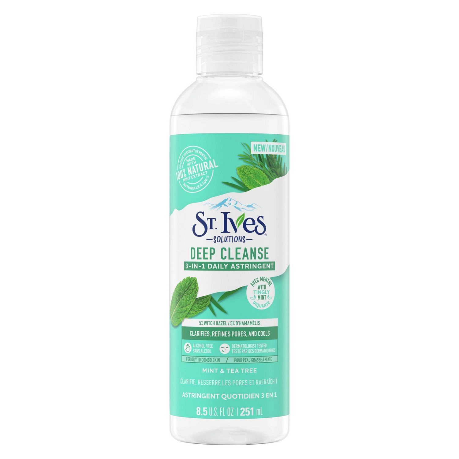 St. Ives Mint & Tea Tree 3-in-1 Daily Astringent 251 ml