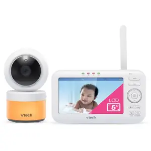 VTech VM5263 5â€ Digital Video Baby Monitor with Pan and Tilt and Night Light, White
