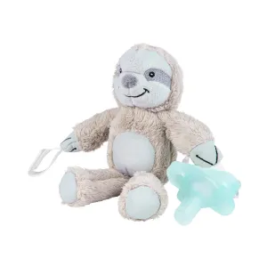 Dr. Brown's Lovey Pacifier and Teether Holder with HappyPaci Silicone Pacifier - Sloth - 0-6m