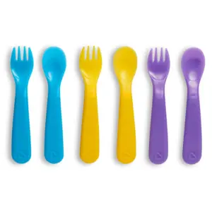 JALALA Color Reveal Color Changing Toddler Forks and Spoons, 6 Pack