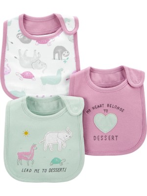 Child of Mine Girls 3-Pack Bibs - Ellie