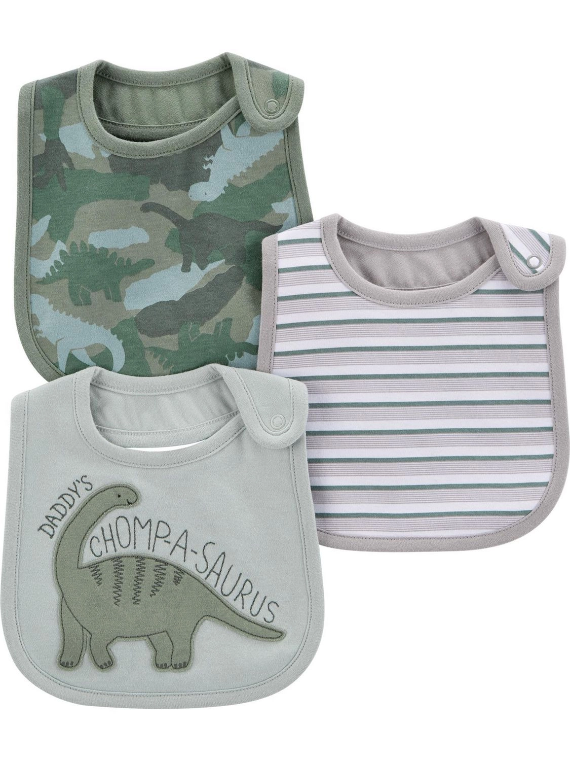 Daddy's Chompa-Saurus Child of Mine Boys 3-Pack Bibs