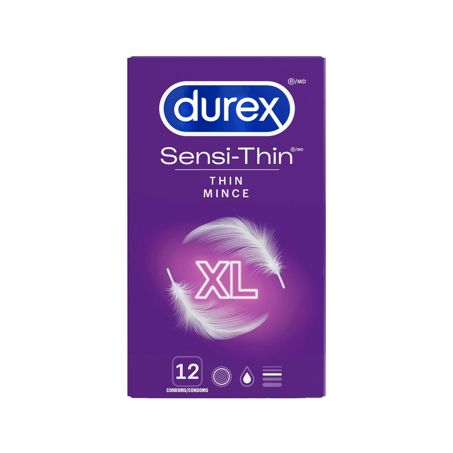 Durex Sensi-Thin Thin XL Condoms, 12 Count