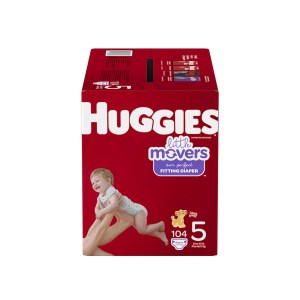 Huggies Little Movers Baby Diapers, Size 5, 104 Ct 104 Count