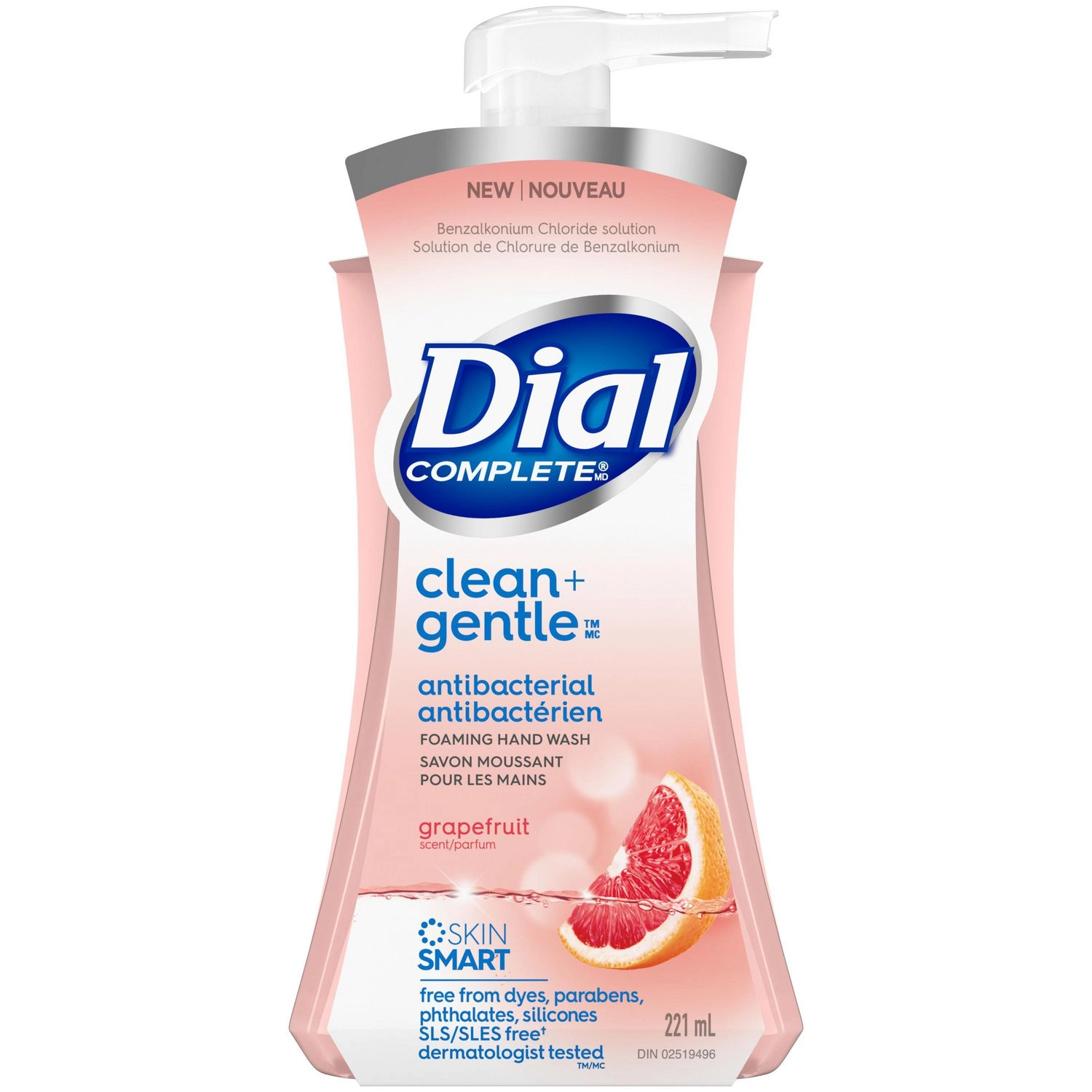 Dial Complete Foaming Hand Wash Clean + Gentle Grapefruit Scent 221 ml 221 mL