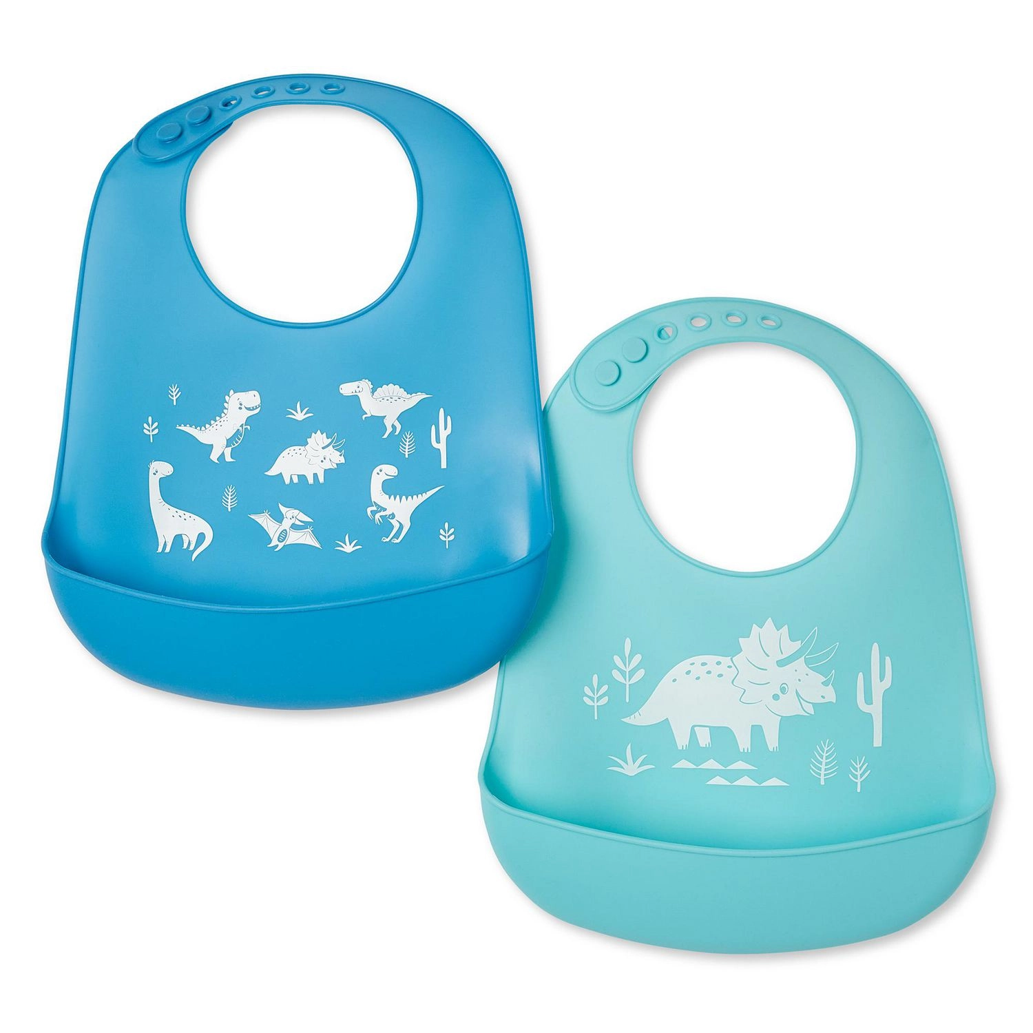 George Baby Boys' Silicone Bib 2-Pack