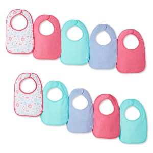 George Baby Girls' Bib 10-Pack