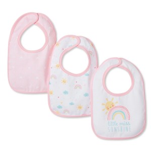 Little Miss Sunshine George Baby Girls' Bib 3-Pack