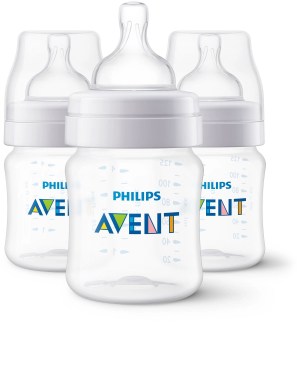 Philips Avent Anti-colic Baby Bottles, 4oz, 3 Pack