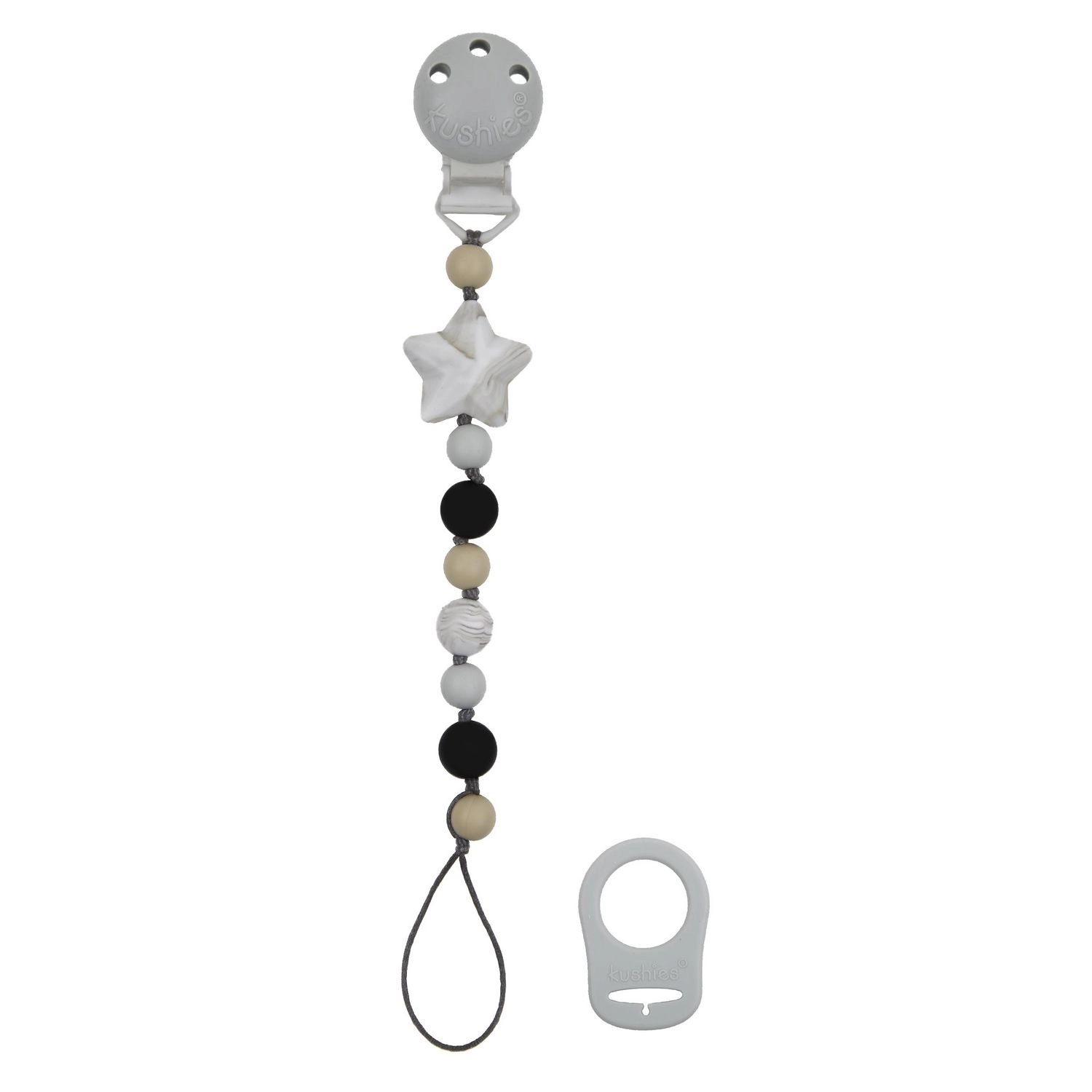 Kushies Silibeads Silicone Pacifier Clip - Star