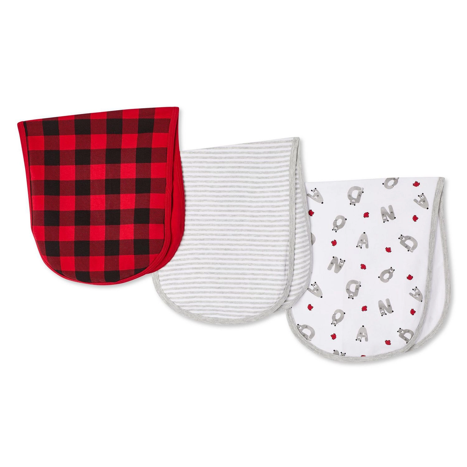 Canadiana Infants' Unisex Burb Cloth 3-Pack