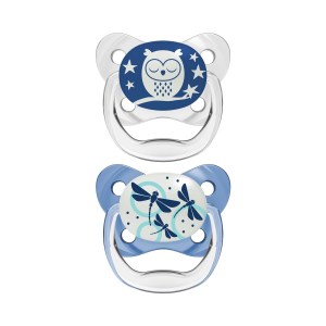 Dr. Brown's PreVent Pacifiers - Glow-In-The-Dark 0-6 Months Blue