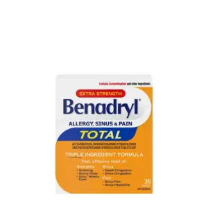 Benadryl Allergy, Sinus & Pain Total Caplets