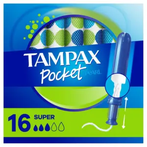 TAMPAX Pocket Pearl Compact Tampons Super Absorbency