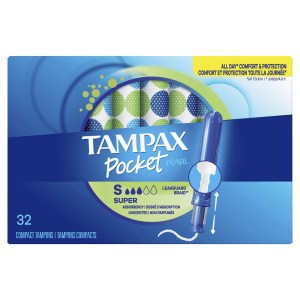 Tampax Pocket Pearl Compact Tampons Super Absorbency