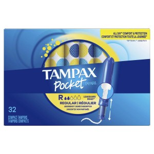 Tampax Pocket Pearl Compact Tampons Regular Absorbency