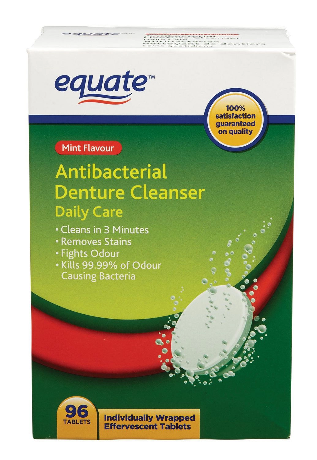 Equate Antibacterial Denture Cleanser Daily Care Mint Flavour