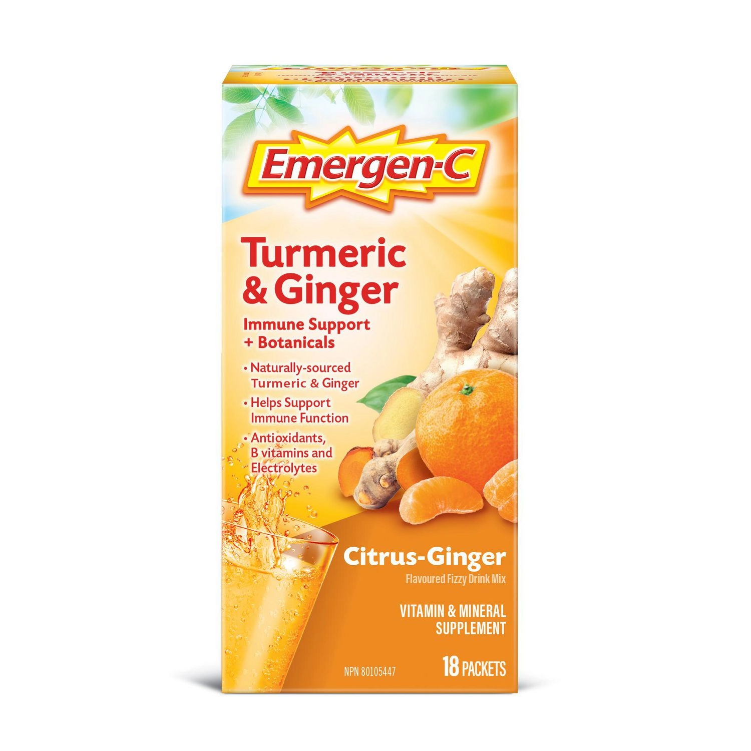 Emergen-C Turmeric & Ginger Immune Support + Botanicals